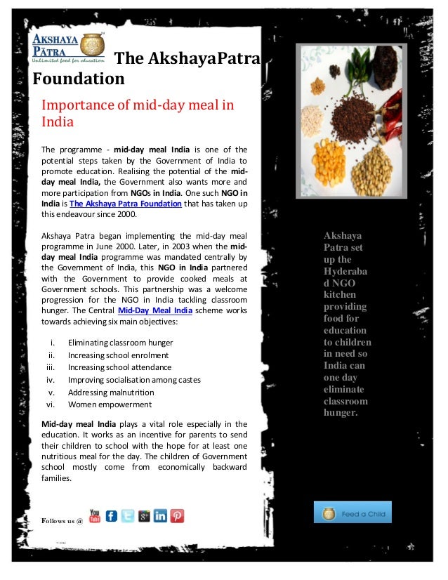 mid day meal paragraph for class 10 importance of mid day meal